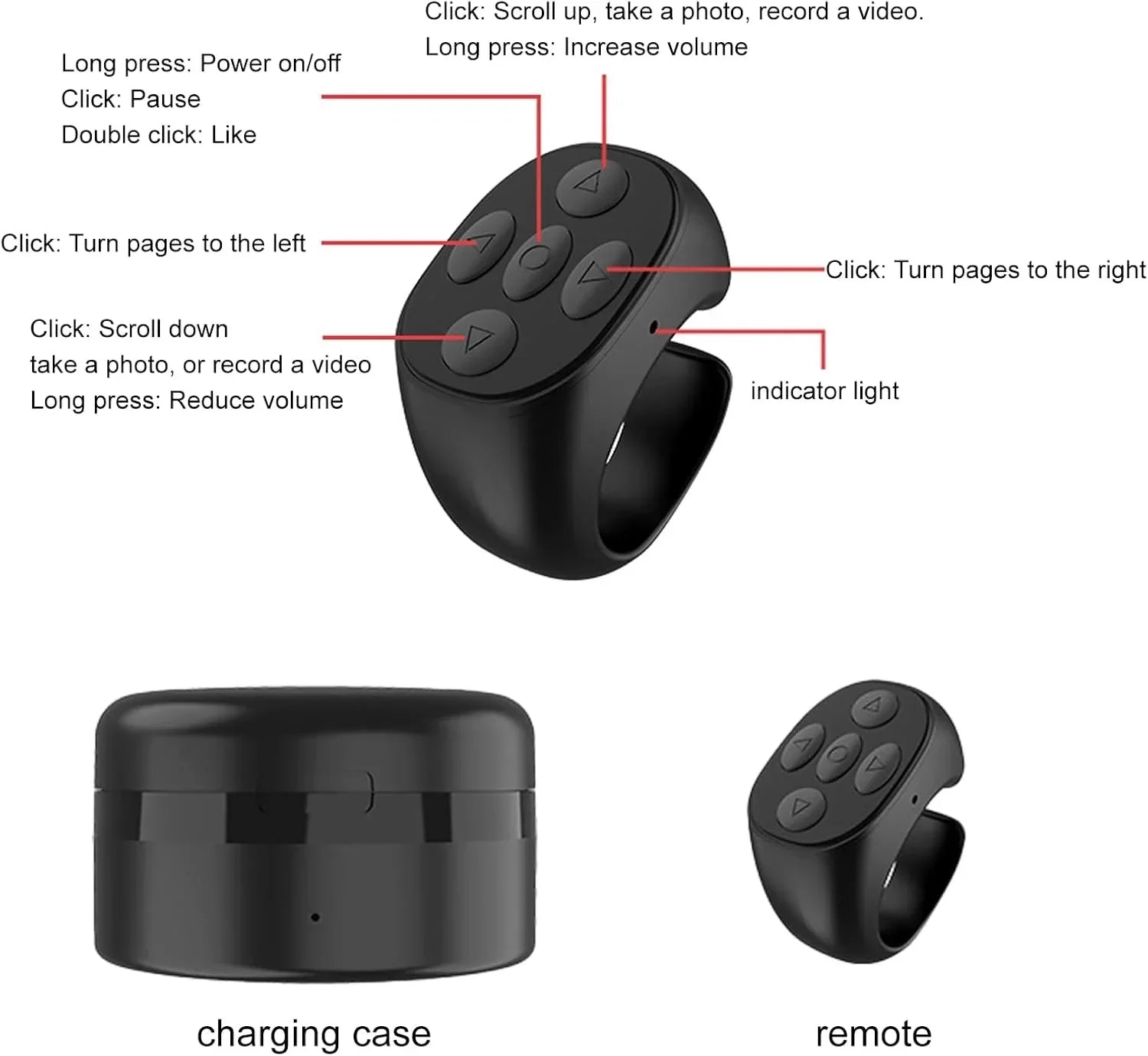 Wireless Bluetooth Remote Control Ring